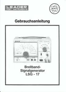 Leader Bedienungsanleitung user manual mit Schaltplan für LSG- 17 deutsch Copy - Picture 1 of 1