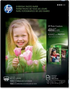 Papel fotográfico de inyección de tinta HP Everyday 54 hojas brillante 8-1/2 x 11 - Imagen 1 de 2