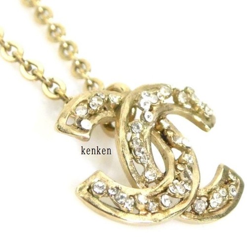 Collana CHANEL AUTENTICA ciondolo cocco logo CC kenkenjp strass perle oro girocollo