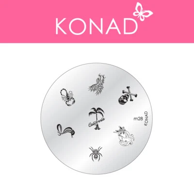 Original KONAD ® Stamping Nailart Design Schablone Image Plate - M28 - Bild 1 von 3