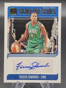 2019 Panini Donruss Donriss TERESA EDWARDS Auto Minnesota Lynx /199 Press Proof - Picture 1 of 2