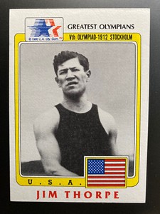 1983 Topps History’s Greatest Olympians Jim Thorpe Card #37