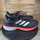 Adidas Mens Size 7 Sl20 Running Sneakers Shoes black Orange Shoes Very Clean