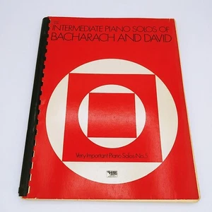 Libro de partituras vintage de los años 70 "Solos de piano intermedio de Bacharach y David" - Imagen 1 de 7