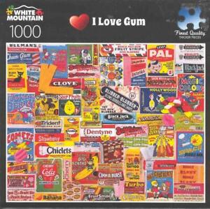 Charlie Girard White Mountain Jigsaw Puzzle 1000 Pc I Love Gum NIB