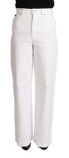 DOLCE & GABBANA Jeans MONICA Boot Cut White Cotton Denim Trouser  IT42/US8/M
