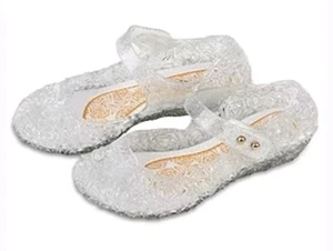  Gr. 12 Mädchen Prinzessin Mal Fee Belle Cinderella Cosplay Sandale Glitzer Gummi  - Bild 1 von 8