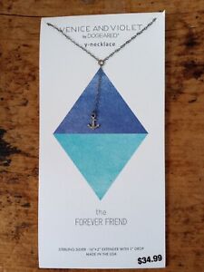 Venice And Violet by Dogeared Sterling Silver  Anchor Necklace 'Forever Friend'