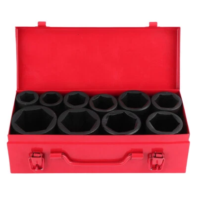11PC 3/4" DRIVE DEEP IMPACT Socket Set 22mm-50mm HGV Long Reach Impact Socket - Image 1 of 4