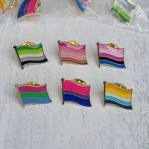 INSIGNIA PIN LGBTQ+ Bisexual Aroace Aromántico Poli Género Fluido Lesbiana ENVÍO GRATUITO - Imagen 1 de 20