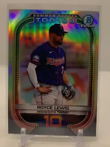 ROYCE LEWIS #BTP-10 - 2021 BOWMAN CHROME Baseball MLB - Scout’s Top 100 Insert - Picture 1 of 2