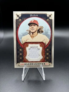 2023 Topps Allen & Ginter - Relics B #AGRB-AB Alec Bohm (MEM) Phillies - Picture 1 of 2