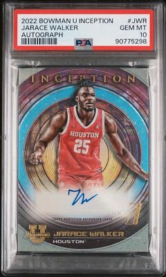 2022 Bowman University Inception #JWR Jarace Walker Rookie Card RC Auto PSA 10 - Image 1 of 2
