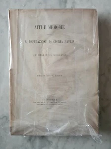 ATTI E MEMORIE DELLA R. DEPUTAZIONE DEI STORIA PATRIA PER LE PROVINCIE MODENESI - Picture 1 of 5