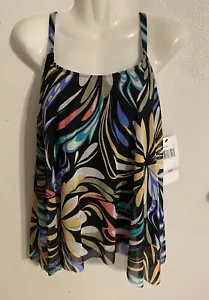 Coco Reef 32D Tankini Swimwear Top NEW $90 Underwire Support Multicolor - Picture 1 of 12