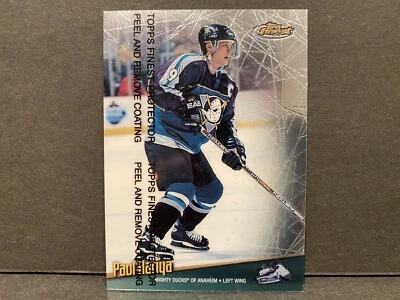 1998-99 Topps Finest Paul Kariya #100 Hockey Card NHL Mighty Ducks of Anaheim! - Image 1 of 4