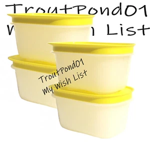 Tupperware Freezer Mates Plus Schneeflocke 1/2 c gelb Set 4 FreezerMates Neu - Bild 1 von 6