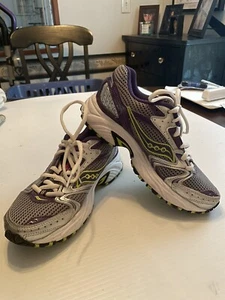 Saucony Oasis 2 Women's Size 6.5 Silver Purple Neon Running Sneakers - Picture 1 of 7