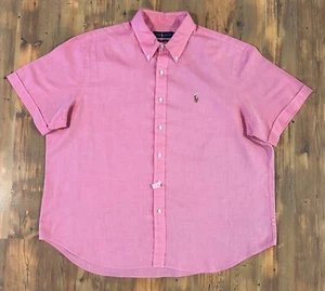 RALPH LAUREN - CHAMBRAY OXFORD - MANICHE CORTE - CAMICIA - XXL - Foto 1 di 3