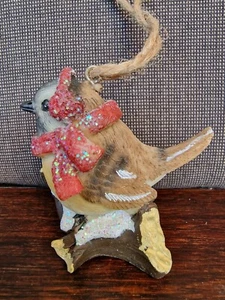 Oiseau avec paillettes à suspendre - Picture 1 of 4