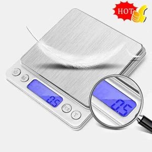 Digital Scale 3000g x 0.1g Jewelry Gold Silver Coin Gram Pocket Size Herb Grain - Picture 1 of 11