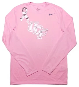 NIKE UCF Knights Camicia da Performance a Maniche Lunghe Rosa Consapevolezza del Cancro Medium M - Foto 1 di 8