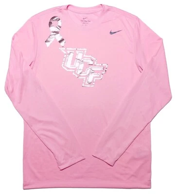NIKE UCF Knights Long Sleeve Performance Shirt Pink Cancer Awareness Medium M - Image 1 of 4
