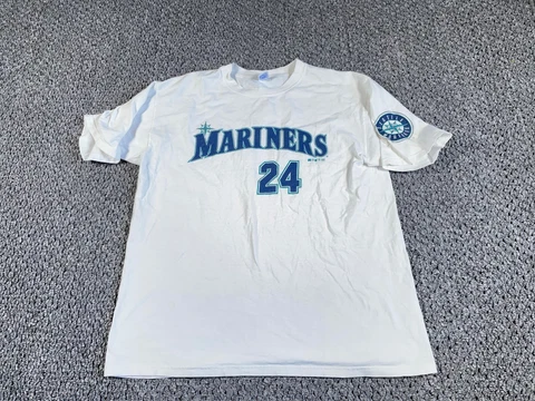 VTG 90s Ken Griffey Jr. Jersey T-Shirt Adult XL White Russell Athletic 1996 Cover