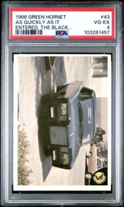 1966 Green Hornet BLACK BEAUTY FADES FROM SIGHT Car Card 43 Tough Graded PSA 4 - Picture 1 of 2