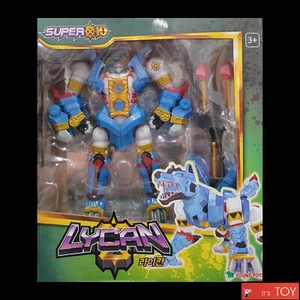 SUPER 10 LYCAN Blue Hunter Wolf Werewolf Transforming Robot Figure Young Toy - Picture 1 of 8