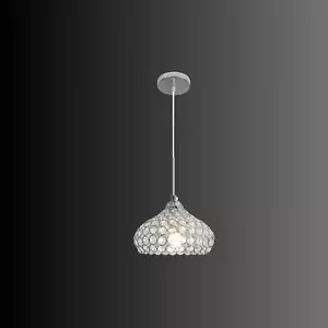 Industrial Glass Shade Ceiling Light Crystal Modern Pendant Hanging Lampshade - Picture 1 of 14
