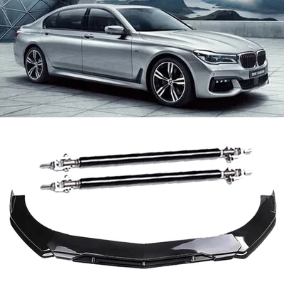 Front Bumper Lip Spoiler Splitter Glossy Black Body Kits For BMW 740i 750i S Foto 1 de 4