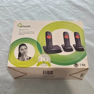 Trío de teléfonos inalámbricos Oricom ECO710-3 DECT con sistema de respuesta e identificador de llamadas - Imagen 1 de 15