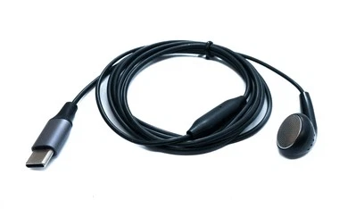 SYSTEM-S Mono In Ear Kopfhörer 120 cm USB 3.1 Typ C Stecker Mikrofon - Bild 1 von 4