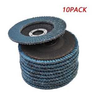 4-1/2" X 7/8" 40 Grit 10Pack T29 Premium Zirconia Flap Disc Sanding Grinding - Picture 1 of 5