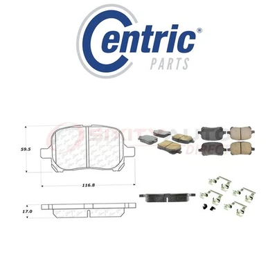 Centric Ceramic Disc Brake Pads w Shims for 1998-2004 Toyota Avalon 3.0L V6 yq Foto 1 de 4