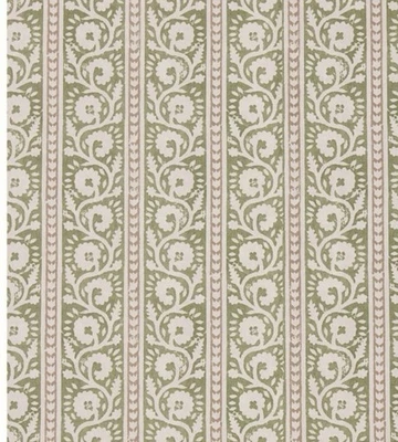 New Anthropologie GP&J Baker Bibury Striped Floral Wallpaper Mural Green - Image 1 of 4