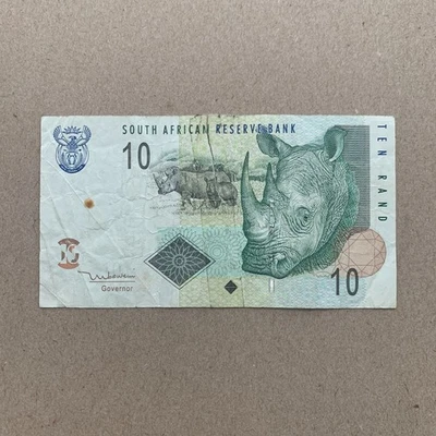 South Africa, 10 Rand Banknote ND (2005) Rhino Rand Currency South African Money - Image 1 of 4