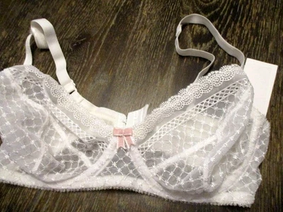 FELINA LINGERIE WHIE LACE BRA, STYLE 5119, SIZE 32D NWT Sexy - Image 1 of 4