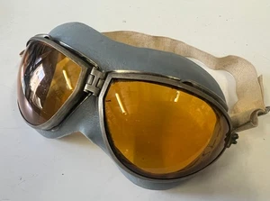 CHAS. FISCHER MK I PILOT GOGGLES W/RARE AMBER LENSES - Picture 1 of 10