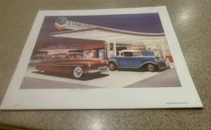 Jack Schmitt Signed 1987 Art Print Ad. Standard Standard Gas Station, Chevron - Picture 1 of 4