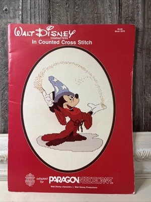 Walt Disney Characters In Cross Stitch Book #5070 Paragon Mickey Minnie Bambi - Image 1 of 4