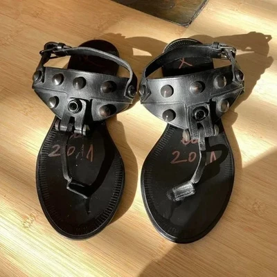 Lanvin Rhinestone Studded Gladiator Thong Sandal W7 - Image 1 of 4