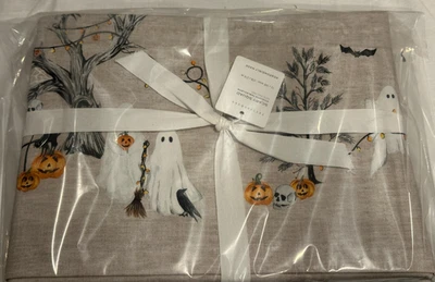Mantel Pottery Barn Scary Squad Oilcloth Halloween Fantasmas 70"x108" NUEVO con etiqueta Foto 1 de 4