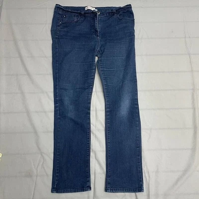 Papaya Denim Women's Blue Jeans Size 16 Dark Wash Bootcut Leg Zip Fly Retro Y2K - Image 1 of 4