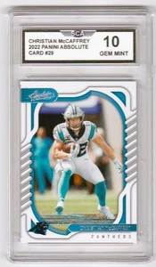 2022 PANINI ABSOLUTE CHRISTIAN MCCAFFREY FOOTBALL CARD SAN FRANCISCO 49ER'S - Picture 1 of 1