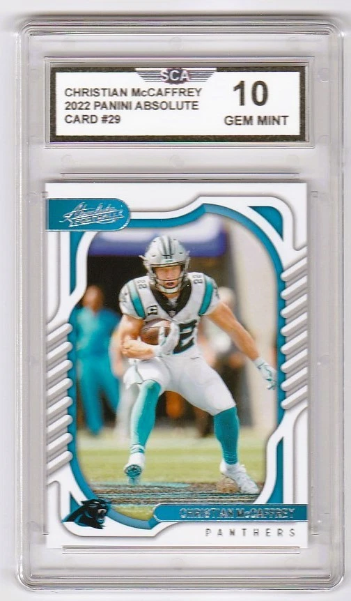 2022 PANINI ABSOLUTE CHRISTIAN MCCAFFREY FOOTBALL CARD SAN FRANCISCO 49ER'S - Image 1 of 1