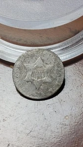 1851 Three Cent Silver 3CS F/VF Details Hairlines W581 - Picture 1 of 2