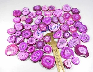 Pink Solar Quartz Druzy Cabochon Natural Gemstone Wholesale Lot 250 Cts 5 pcs - Picture 1 of 7