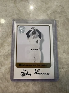 2001 Fleer Greats of the Game Don Larsen On Card Autograph NY Yankees HOF Auto - Picture 1 of 4